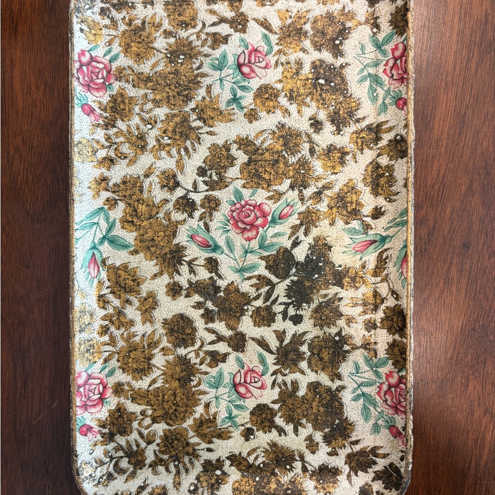 Vintage Floral Patterned Tray
